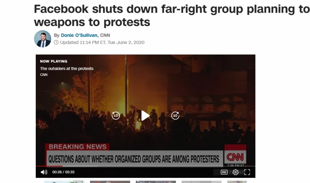 American guard statement on the latest social media purge… And being blamed for these riots